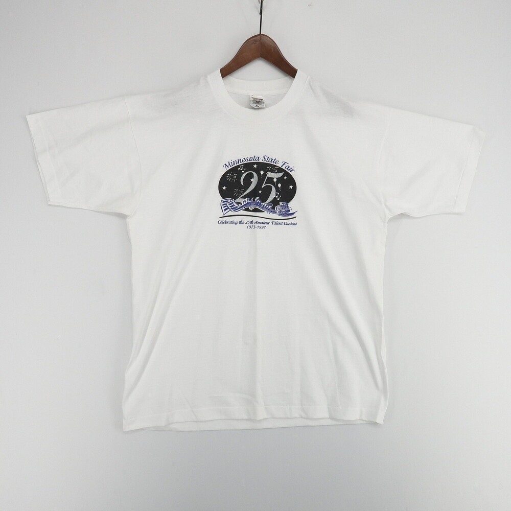 Vintage 97 Minnesota State Fair T-Shirt XL White Single Stitch‎ Talent Contest